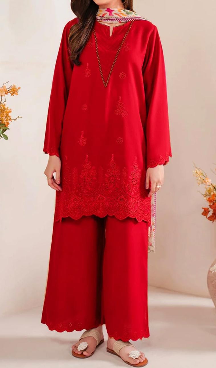 🌸 WINTER'S COLLECTION 🌸 🟥 BRAND NAME : SAPPHIRE 🟨 CATEGORY : DHANAK 3PC EMBROIDERED - Image 3