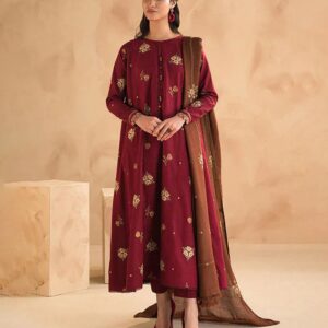 🌸 WINTER'S COLLECTION 🌸  🟥 BRAND NAME : ASLING 🟨 CATEGORY : DHANAK 3PC EMBROIDERED