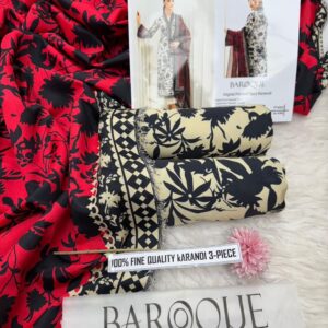 BRAND: BAROQUE/MARIA.B/IZNIK karandi all over printed unstitched 3pc✓