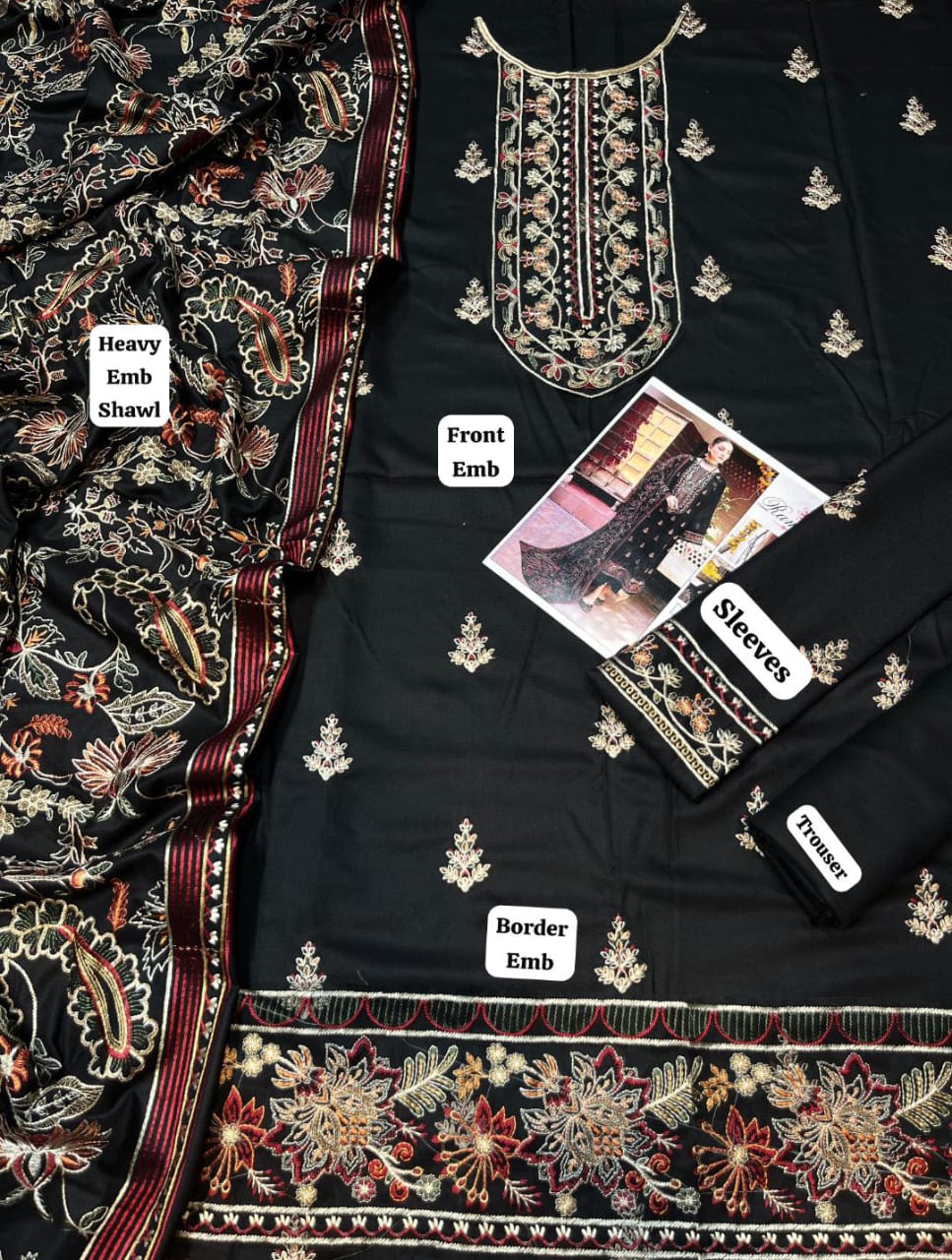 Presenting Premium Bareeze Brand Luxury Embroidered Article 3pcs - Image 4