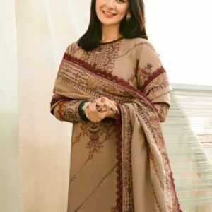 FLORENT BRAND Fabric Premium 3-piece Dhanak Suit with Heavy Embroidered Shawl