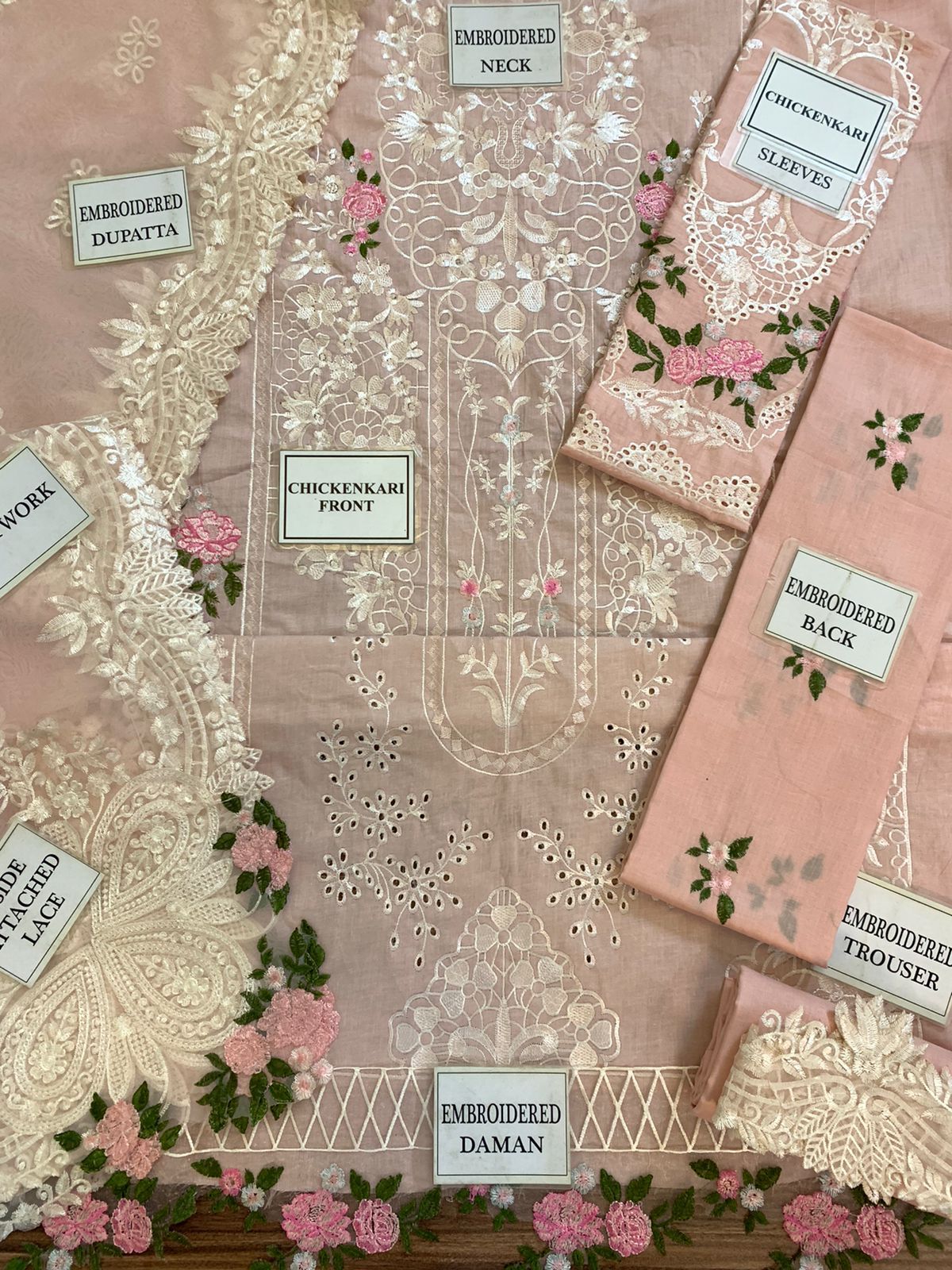 Brand :ELAAF CHICKENKARI COLLECTION SK FABRIC - Image 8