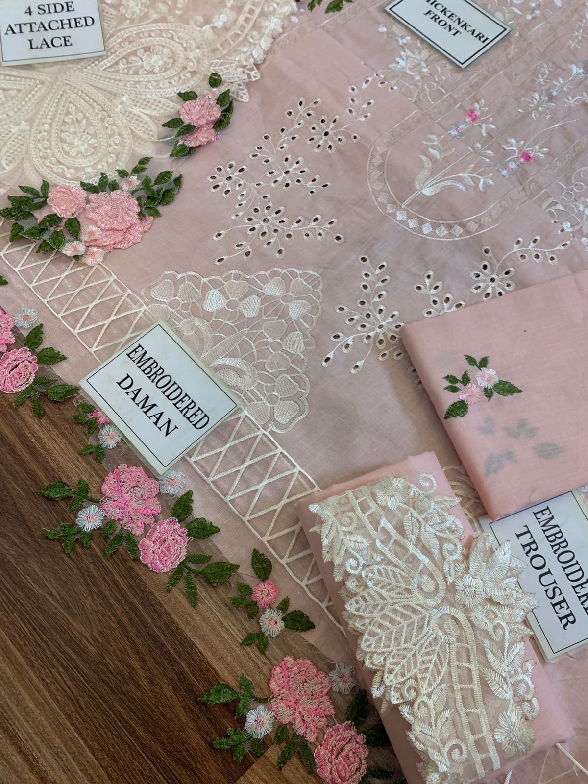 Brand :ELAAF CHICKENKARI COLLECTION SK FABRIC - Image 4