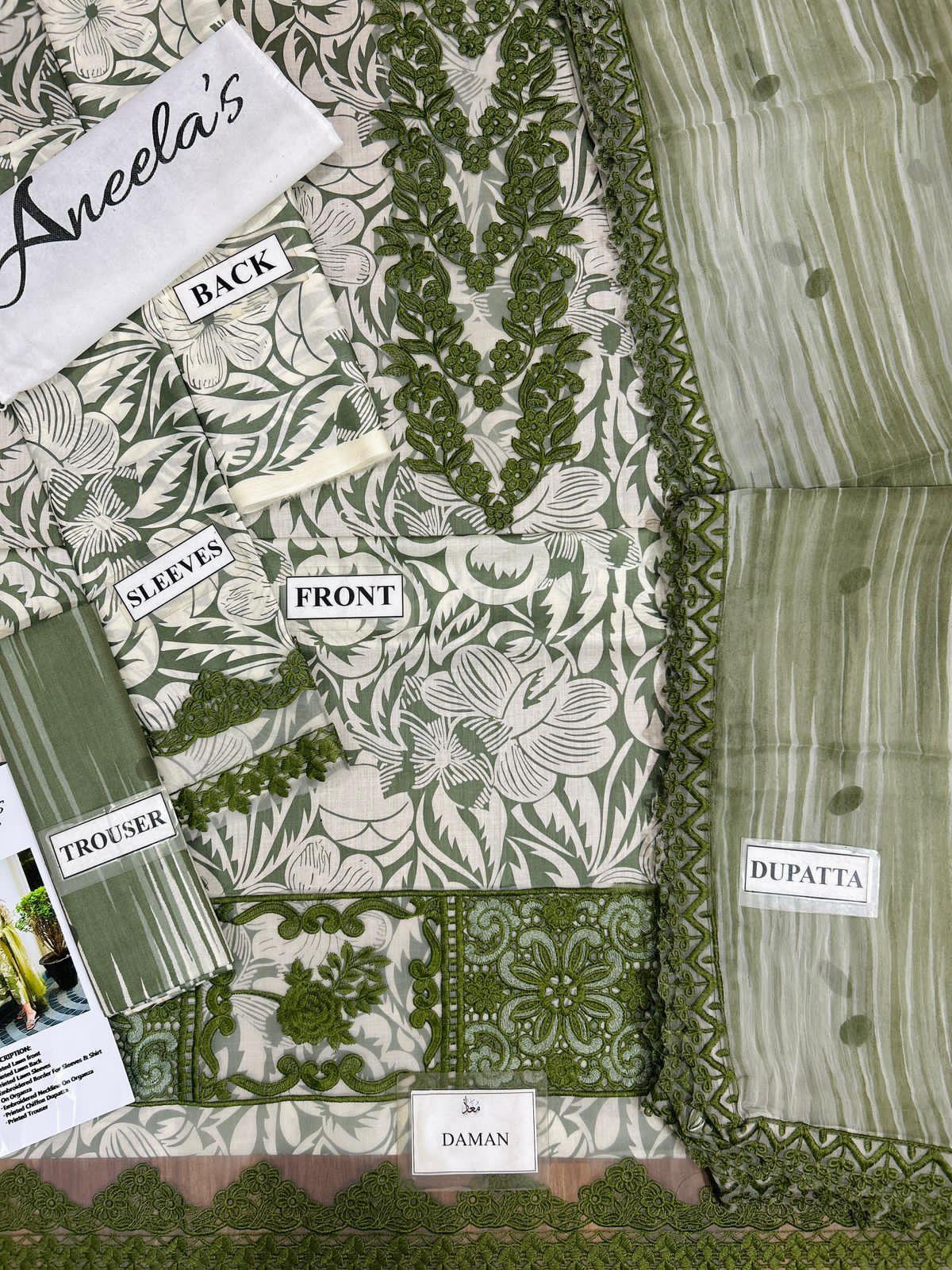 *SUMMER PRESENTING ANEELS BRAND LUXURY PREMIUM EMBROIDERED VOL* - Image 4